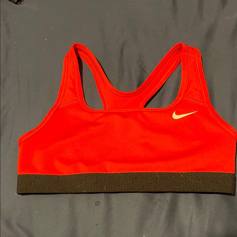 Nike Red and Black Sports Bra